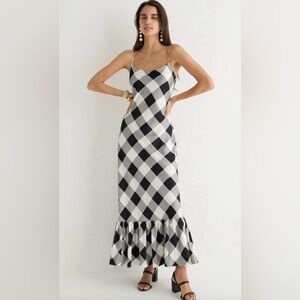 NWT JCrew Collection Gingham Ruffle Dress